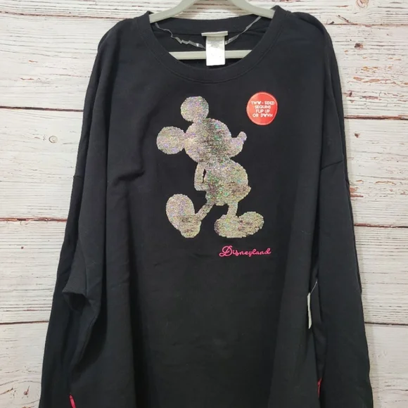 Disney Mickey Mouse Disneyland Reverse Sequin Sweater - Picture 11 of 14